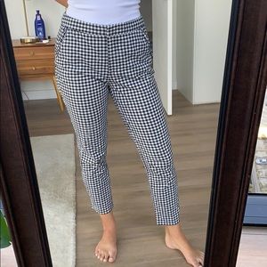 Zara black and white gingham pants